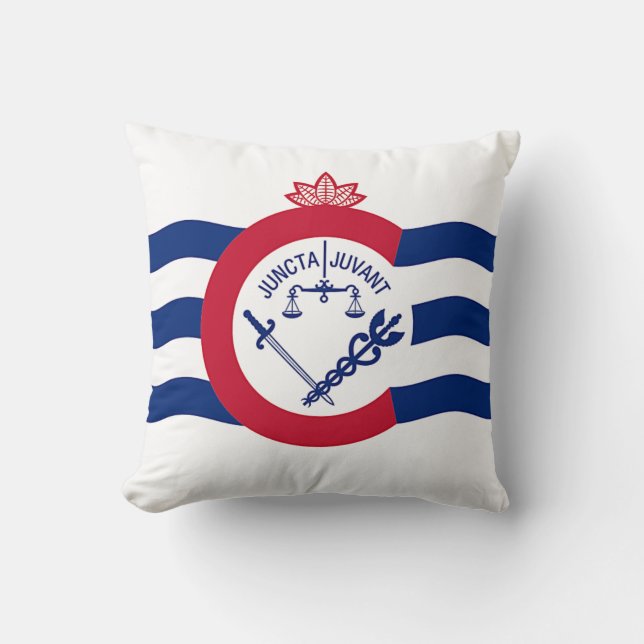 Cincinnati, Ohio, Flag American MoJo Pillow Kissen (Vorderseite)