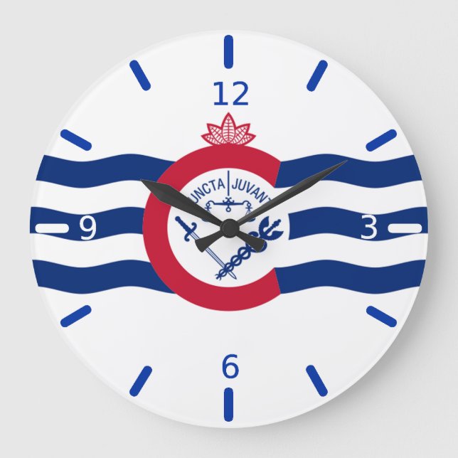 Cincinnati (Ohio) Flagge Große Uhr (Vorderseite)