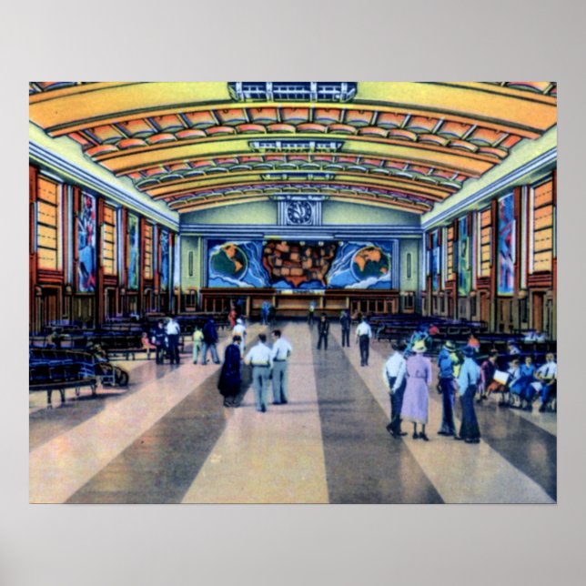 Cincinnati Ohio Gewerkschaft Terminal Conkurs Poster (Vorne)