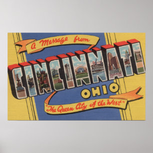 Cincinnati, Ohio - Großbuchstaben Szenen 2 Poster