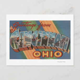 Cincinnati, Ohio - Großbuchstaben Szenen 2 Postkarte