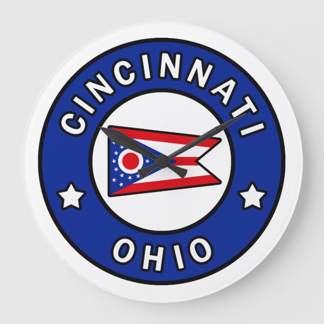 Cincinnati Ohio Große Wanduhr (Vorderseite)