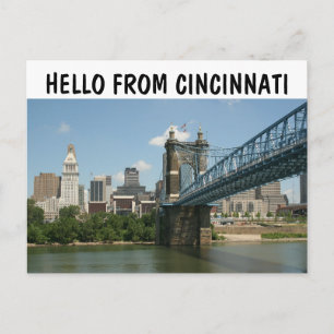 CINCINNATI OHIO HELLO POSTCARDS POSTKARTE