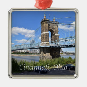 Cincinnati Ohio Keepake Souvenir Weihnachten Ornament Aus Metall