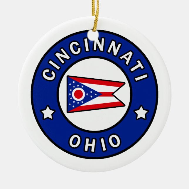 Cincinnati Ohio Keramik Ornament (Vorne)