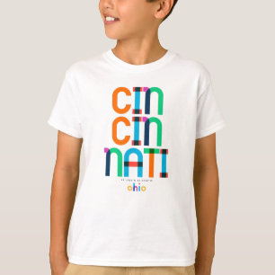 Cincinnati Ohio Mitte Jahrhundert, Pop Art, T-Shirt