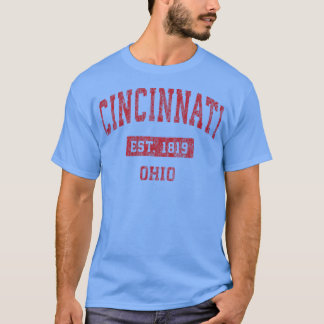 Cincinnati Ohio OH Vintages Sportdesign Red Design T-Shirt
