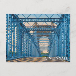 Cincinnati Ohio Roebling Hängebrücke Reise Postkarte