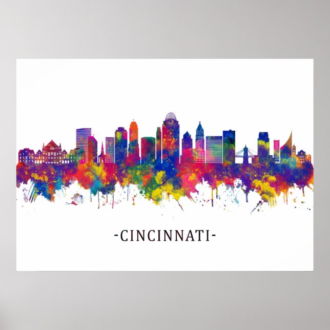 Cincinnati Ohio Skyline Poster (Vorne)