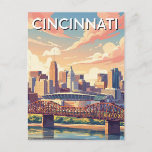 Cincinnati Ohio Stadtbild Reise Postkarte