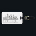 Cincinnati, Ohio Stylized Skyline Gepäckmarke Gepäckanhänger<br><div class="desc">Ein einzigartiges Gepäckanhänger,  das die schöne Stadt Cincinnati,  Ohio darstellt.  Dieses Tag zeigt eine stilisierte Abbildung der einzigartigen Skyline der Stadt mit ihrem Namen darunter.</div>