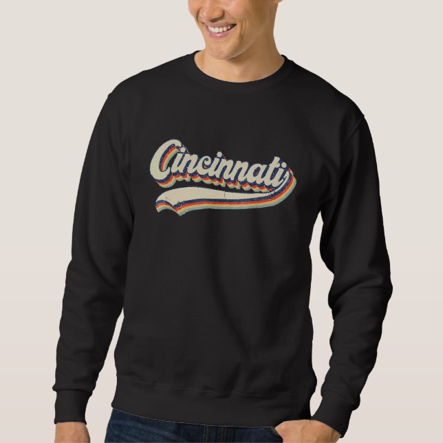 Cincinnati  Ohio  Throwback Vintage Classic Sweatshirt (Vorderseite)