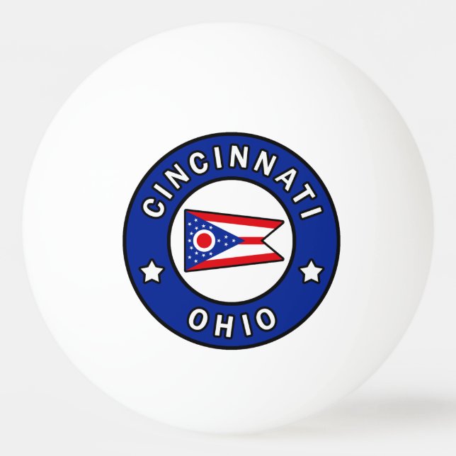 Cincinnati Ohio Tischtennisball (Vorderseite)