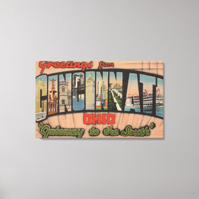 Cincinnati, Ohio (Tor zum Süden) Leinwanddruck (Vorderseite)