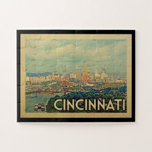 Cincinnati Ohio Vintage Reise Puzzle