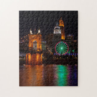 Cincinnati Roebling Bridge Nightscape Puzzle