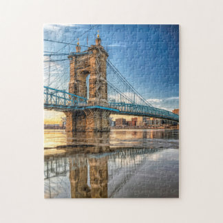 Cincinnati Roebling Bridge Reflektion Puzzle