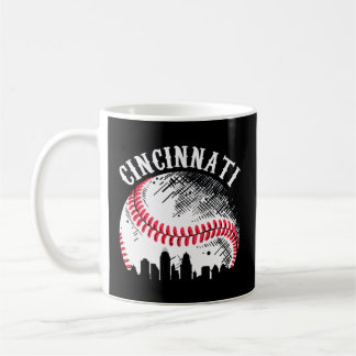 Cincinnati Skyline City Baseball trifft auf Gameda Kaffeetasse
