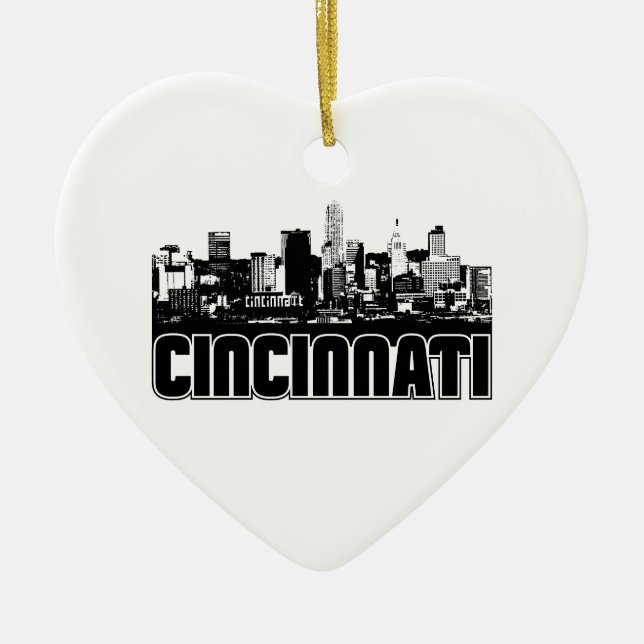 Cincinnati-Skyline Keramikornament (Vorne)