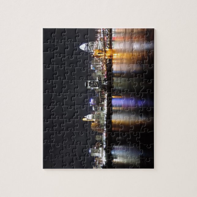 Cincinnati-Skyline nachts Puzzle (Vertikal)