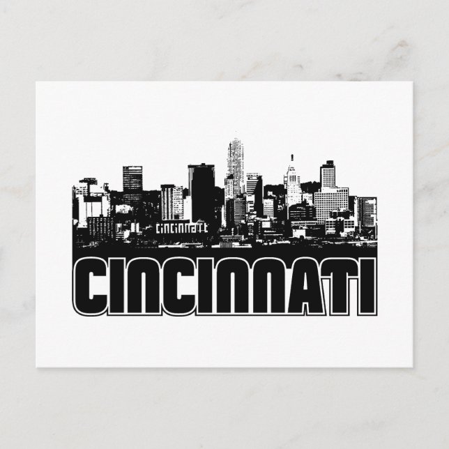 Cincinnati Skyline Postkarte (Vorderseite)