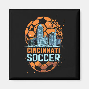 Cincinnati Soccer City Skyline Cool Cincy 513 Magnet