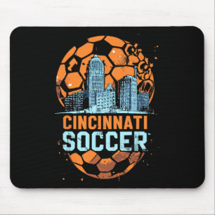 Cincinnati Soccer City Skyline Cool Cincy 513 Mousepad