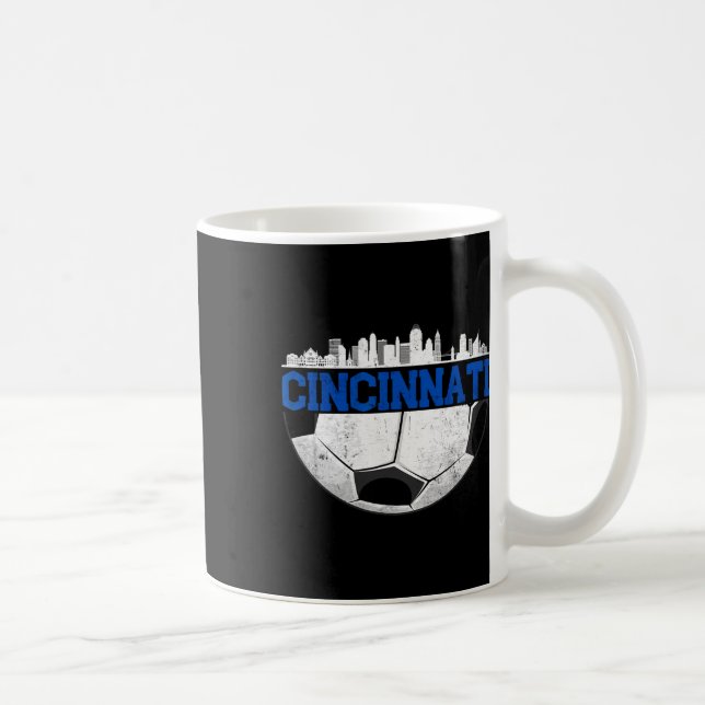 Cincinnati Soccer Distressed Cincy nati  Kaffeetasse (Rechts)