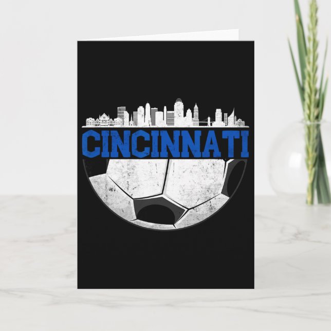 Cincinnati Soccer Distressed Cincy nati  Karte (Vorderseite)