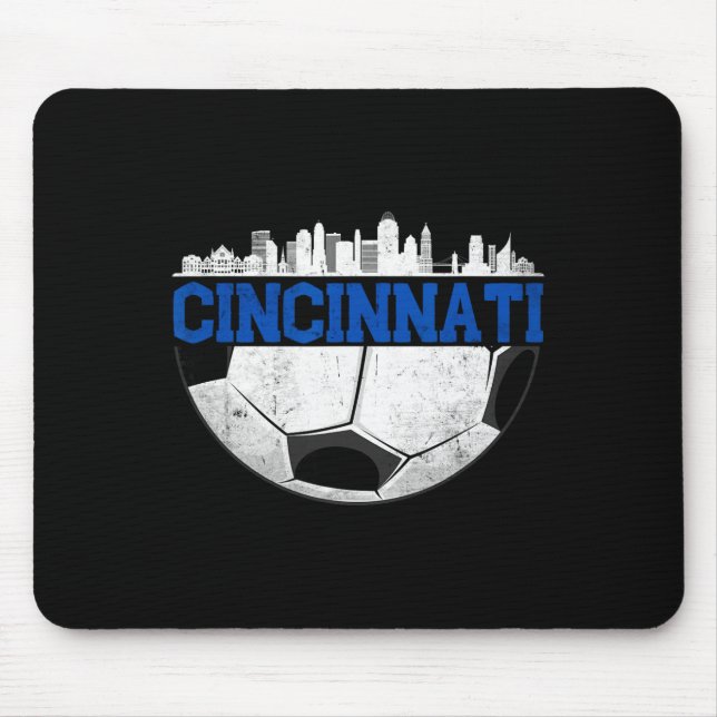Cincinnati Soccer Distressed Cincy nati  Mousepad (Vorne)