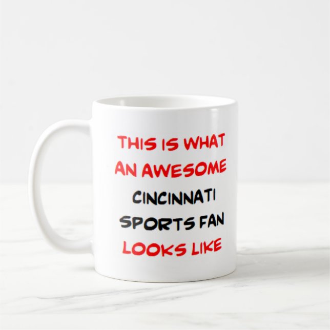 Cincinnati-Sportfans, phantastisch Kaffeetasse (Links)