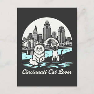 Cincinnati Stadt Ohio Katzenliebhaber Postkarte