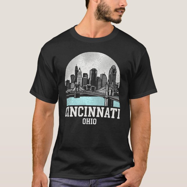 Cincinnati Stadt Ohio T-Shirt (Vorderseite)