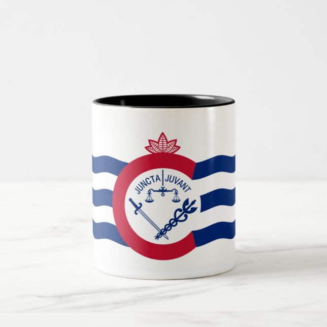 Cincinnati-Stadtflagge Zweifarbige Tasse (Mittel)
