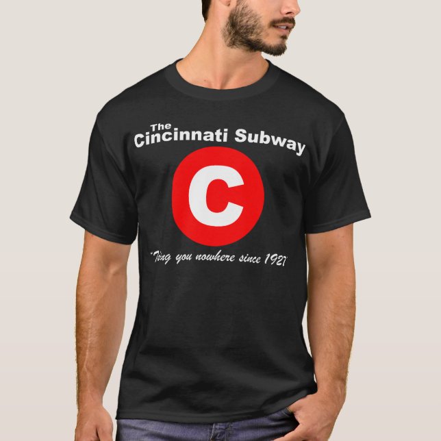 Cincinnati-Untergrundbahn-T - Shirt (Schwarzes) (Vorderseite)