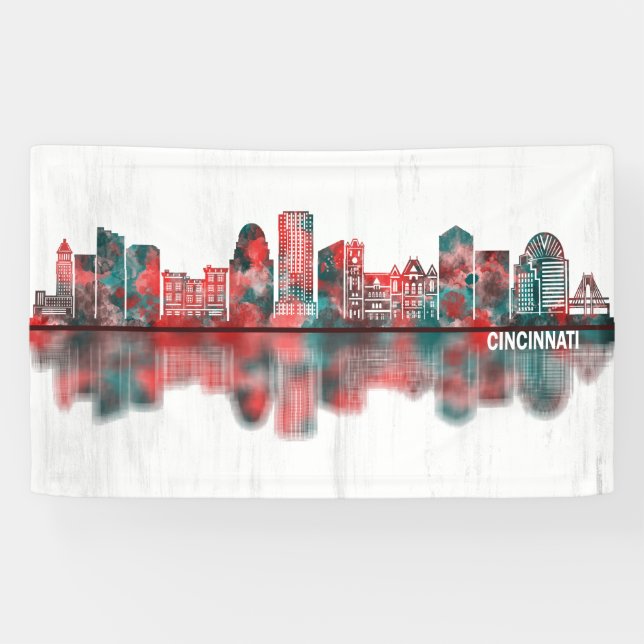 Cincinnati USA Skyline Banner (Horizontal)