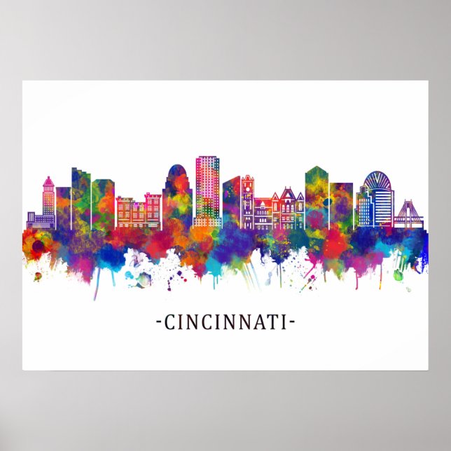 Cincinnati USA Skyline Poster (Vorne)