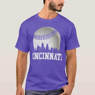 Cincinnati Vintage Baseball Gameday Retro mit Dist T-Shirt