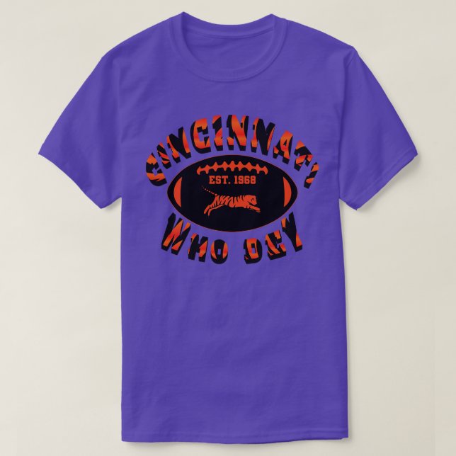 Cincinnati Who Dey Est1968 T-Shirt (Design vorne)