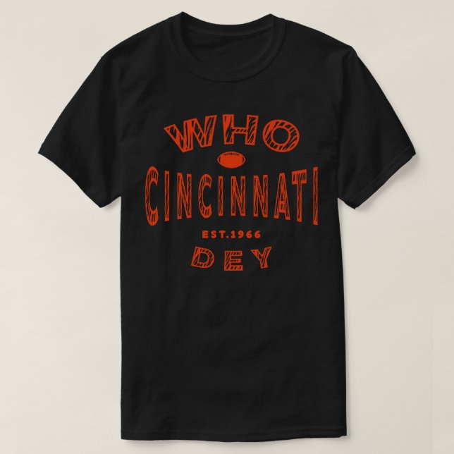 Cincinnati Who Dey Remix T-Shirt (Design vorne)