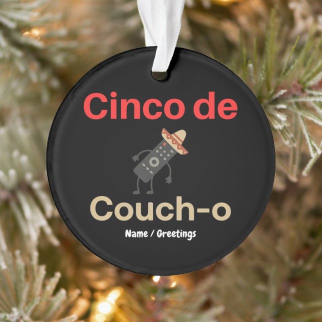Cinco de Couch-o Remote Control Sombrero Funny Ornament (Baum)