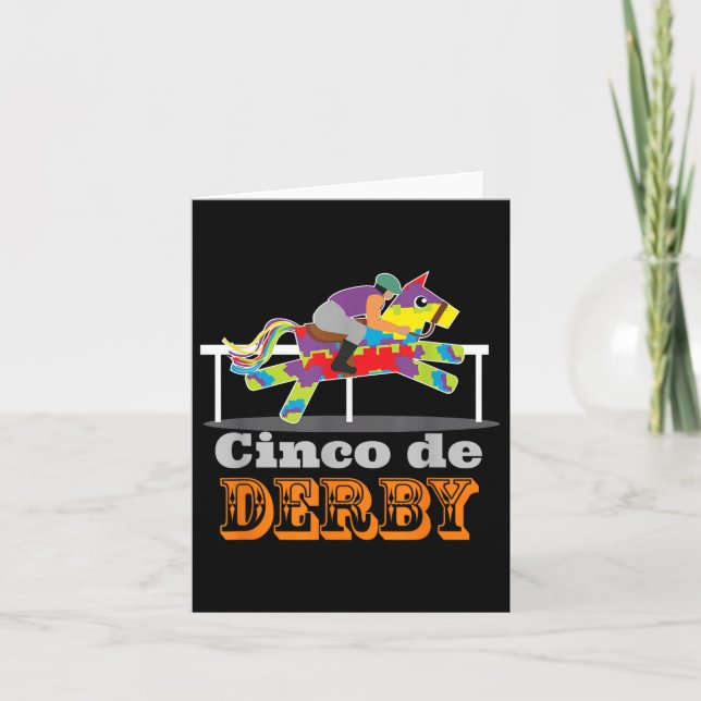 Cinco De Derby Niedlich Racing Cinco De Mayo Equ Karte (Vorderseite)