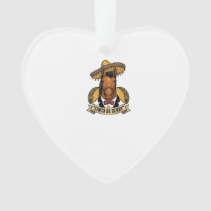 Cinco de Derby Pferd Taco Sombrero Vintage Design Ornament