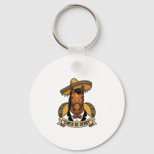 Cinco de Derby Pferd Taco Sombrero Vintage Design Schlüsselanhänger