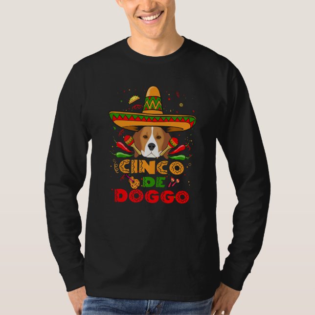Cinco De Doggo Beagle Dog Cinco De Mayo T-Shirt (Vorderseite)