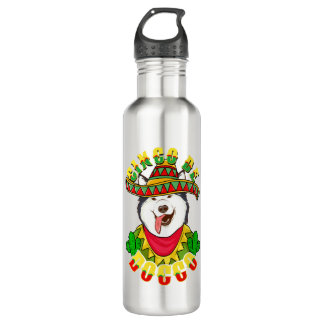 Cinco De Doggo Funny Alaskan Malamute Dog für Edelstahlflasche
