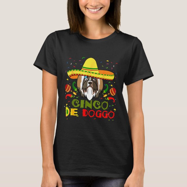 Cinco De Doggo Shih Tzu Dog Liebe R Mama T-Shirt (Vorderseite)