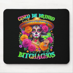 Cinco De Drinko Achos Cinco De Mayo Drinking Mexik Mousepad