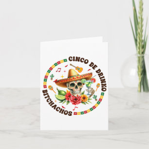 Cinco De Drinko Achos Fun Skeletton Cinco De Cinco Karte