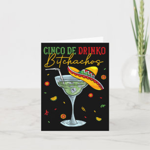 Cinco De Drinko Achos Mens Womens Funny Drink P Karte